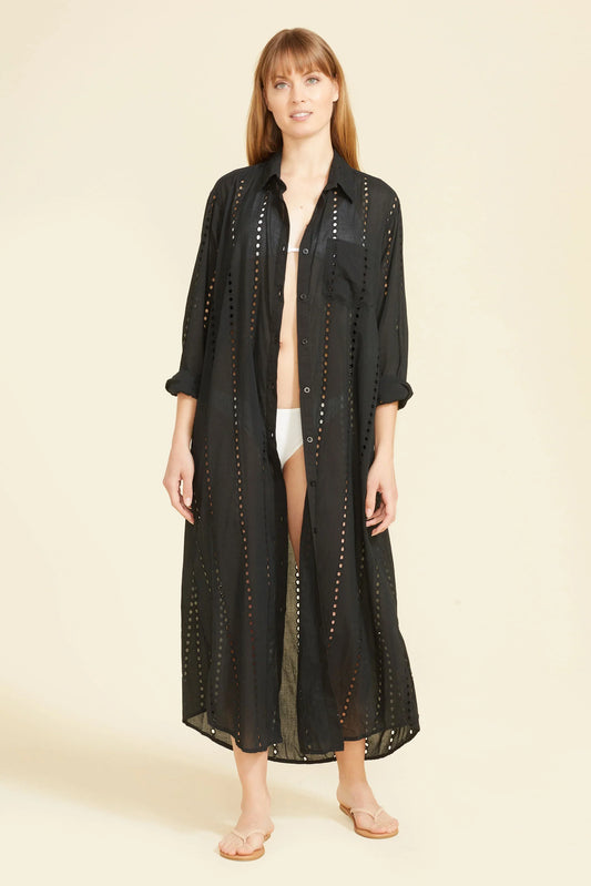 Positano Maxi Shirt Dress - XS / Black - Dress