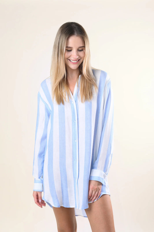 Positano Shirt Dress - Tops-Novelty/Cut & Sewn