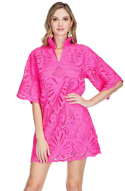 Pretty in Pink Lace Dress - Dress