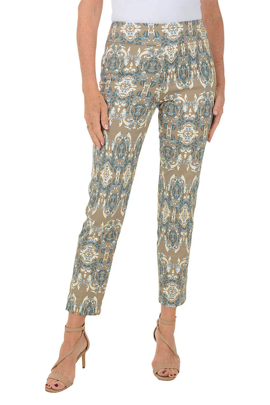 Print Ankle Pant - 2 / Taupe Mosaic - Pants