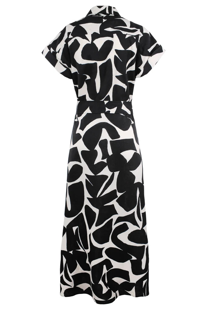 Chantal Dress Puzzle Print