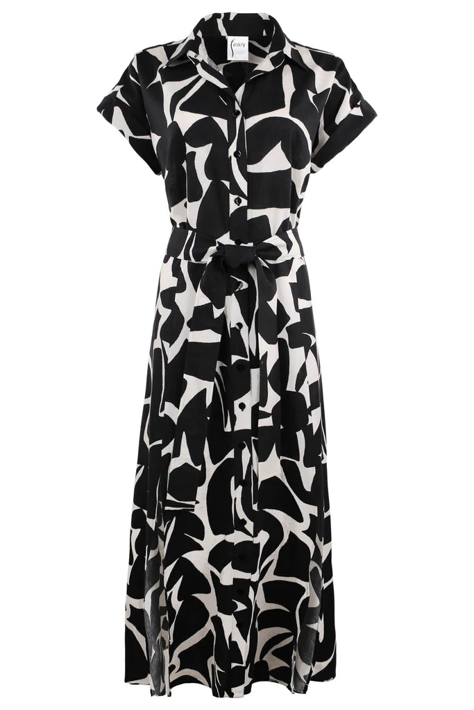 Chantal Dress Puzzle Print