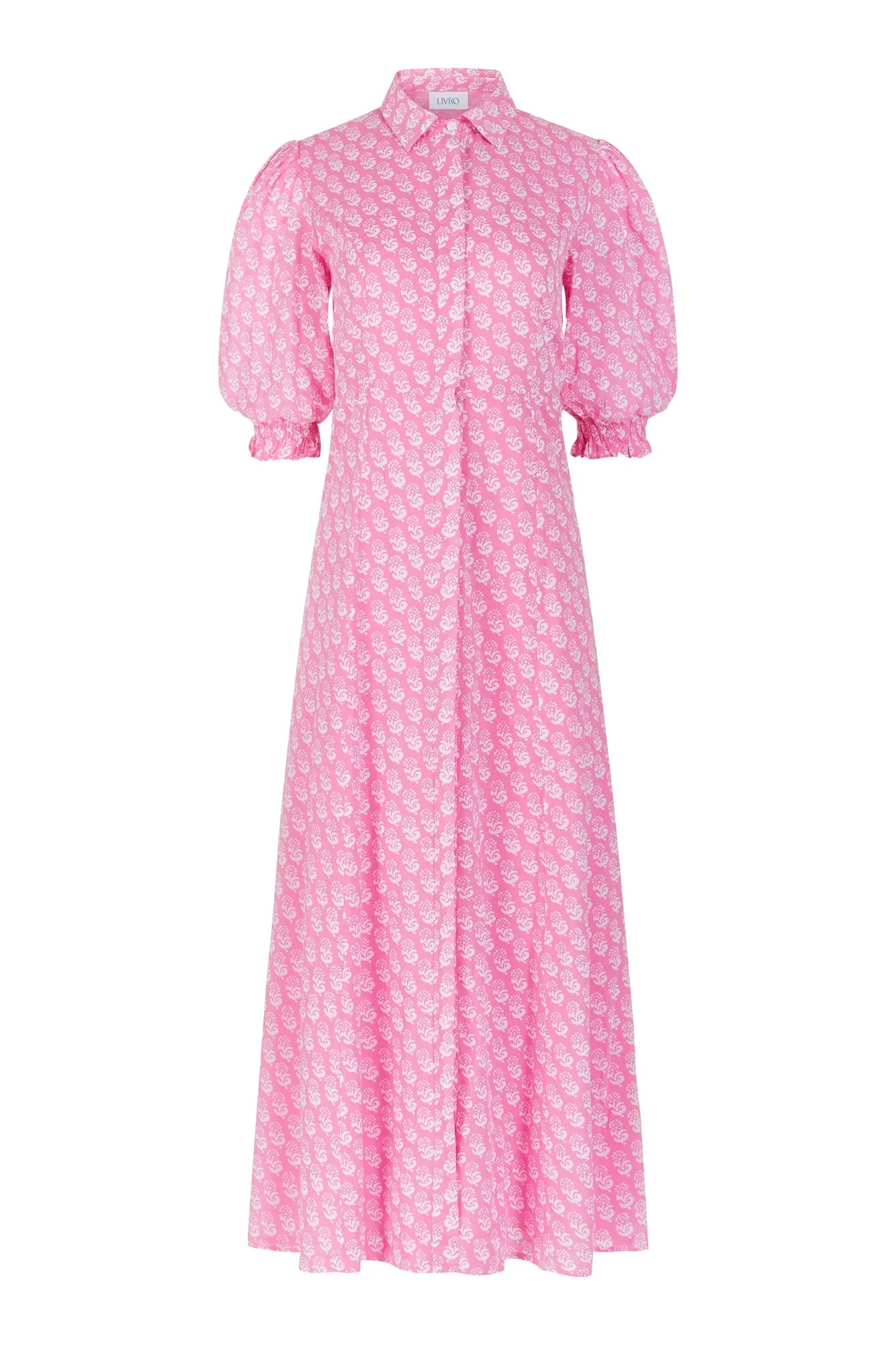 Rosie Dress in Pink Marigolds - Dress