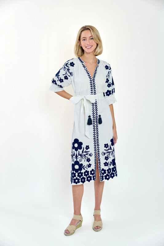 Rosie Dress - Small / Navy Poplin - Dress