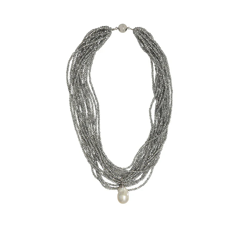 Silver Crystal Necklace - Jewelry