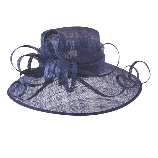 Sinamay Swirl Hat - One Size / Navy - Accessories