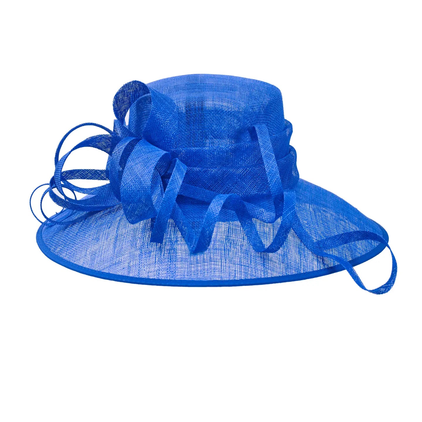 Sinamay Swirl Hat - One Size / Royal - Accessories