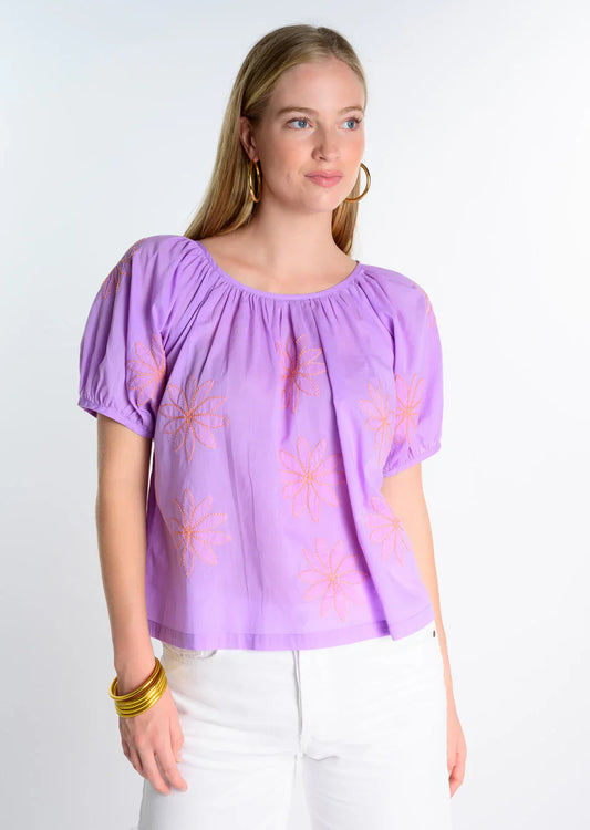 Star Flower Top - Tops-Novelty/Cut & Sewn