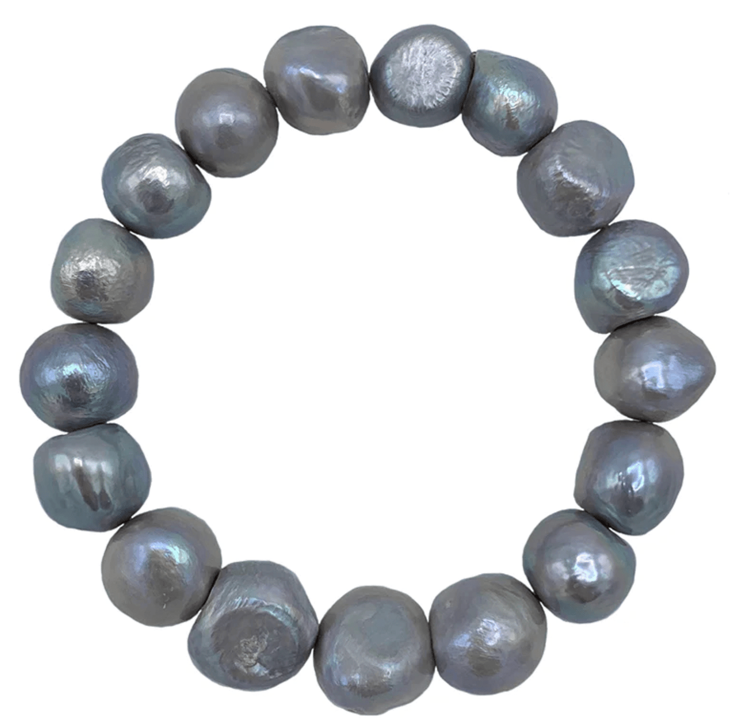 Stretch Bam Bam Bracelet on Elastic in Gray - The French Shoppe