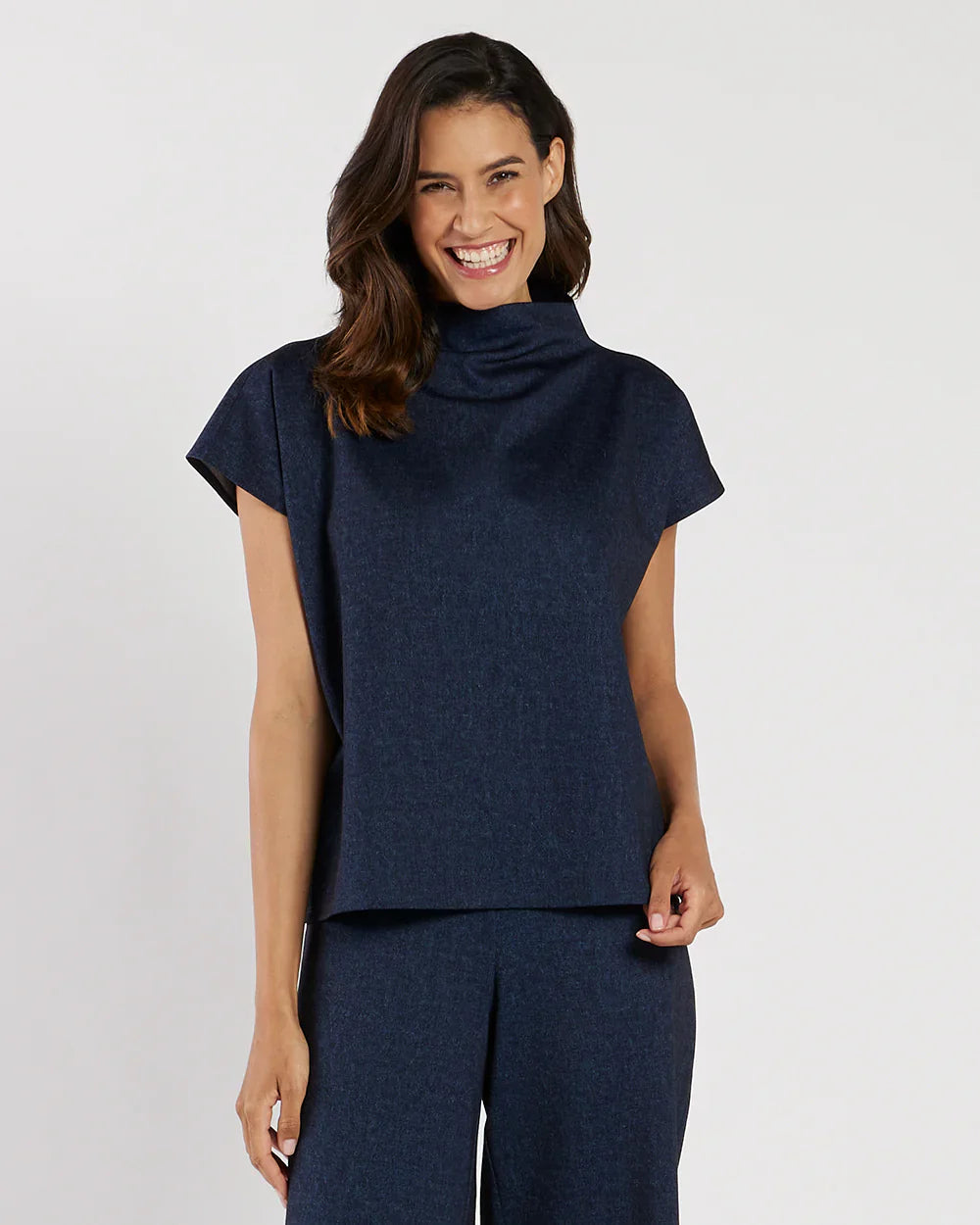 Tillie Denim Top - Tops-Novelty/Cut & Sewn