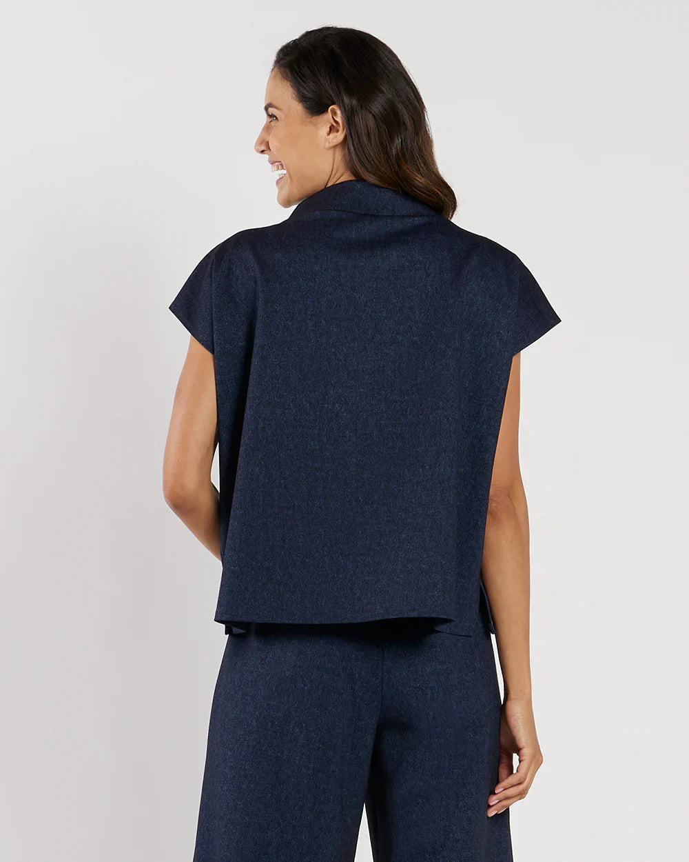 Tillie Denim Top - Tops-Novelty/Cut & Sewn