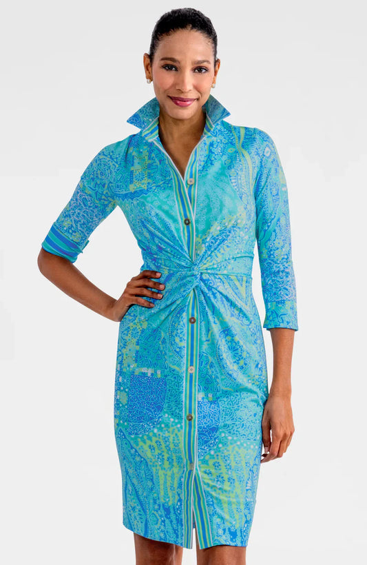 Twist and Shout Dress - XS / Turquoise - Dress