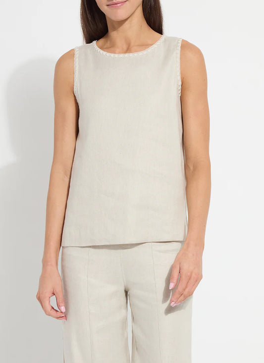 Gabriela Embroidered Linen Top