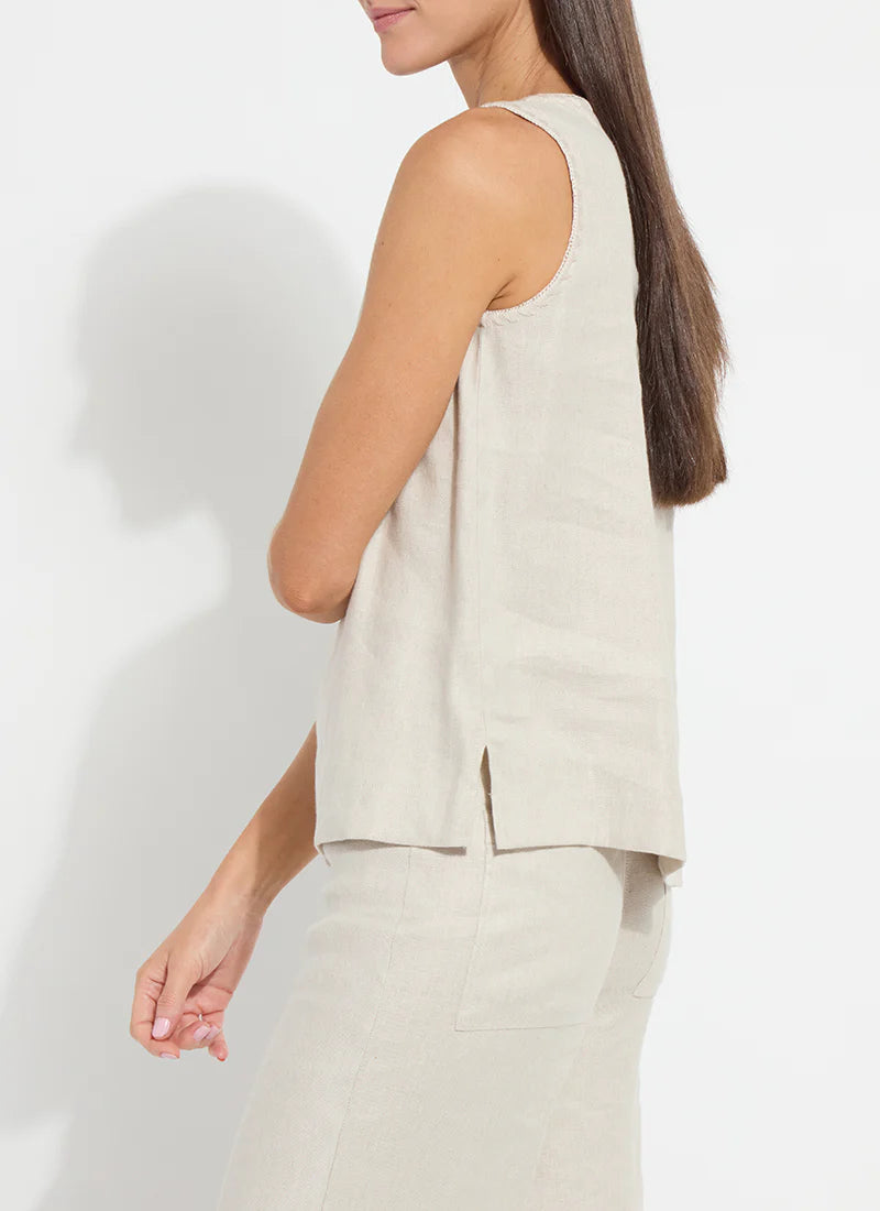 Gabriela Embroidered Linen Top