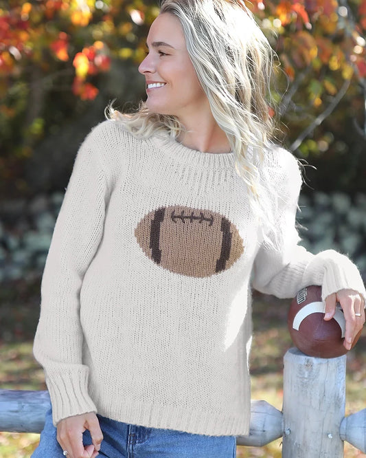 Football Crew Chunky Sweater